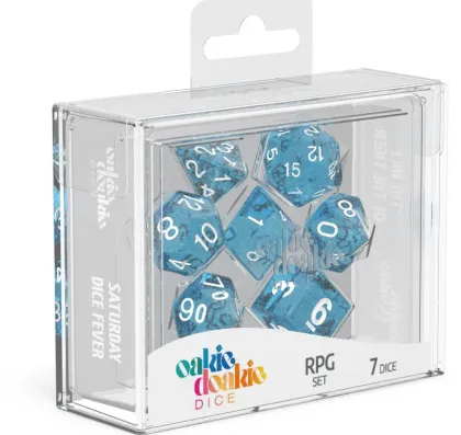 Oakie Doakie Dice Set RPG Speckled: Light Blue (7 stuks)