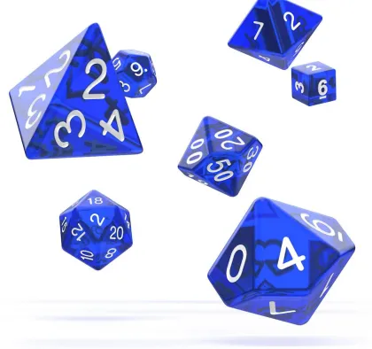 Oakie Doakie Dice Set RPG Translucent: Blue (7 stuks)