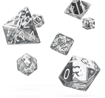 Oakie Doakie Dice Set RPG Translucent: Clear (7 stuks)