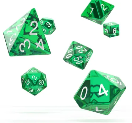 Oakie Doakie Dice Set RPG Translucent: Green (7 stuks)