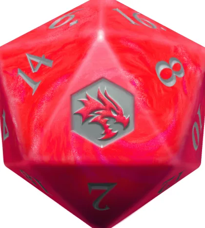Oversized Die D20 Adventures in the Forgotten Realms