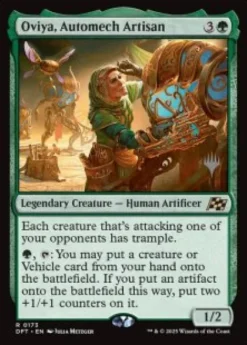 Oviya, Automech Artisan (foil) - Aetherdrift Planeswalker Stamped