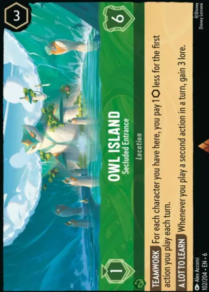 Owl Island, Secluded Entrance (foil) - Azurite Sea