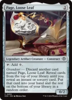 Page, Loose Leaf (foil) - Secrets of Strixhaven