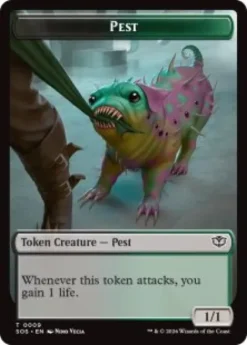 Pest Token (#9) (foil) (1/1) - Secrets of Strixhaven