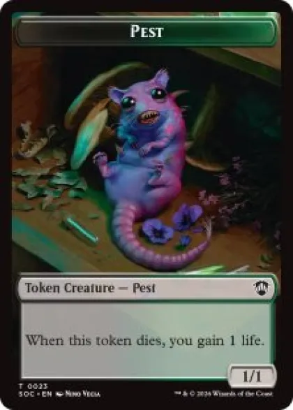 Pest Token (1/1) - Secrets of Strixhaven Commander