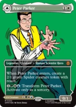 Peter Parker (#232) (foil) (borderless) - Marvel's Spider-Man Varianten