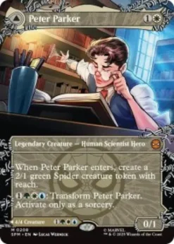 Peter Parker (#208) (foil) (borderless) - Marvel's Spider-Man Varianten
