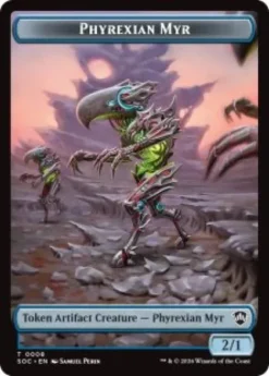 Phyrexian Myr Token (foil) (2/1) - Secrets of Strixhaven Commander