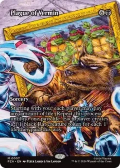 Plague of Vermin (foil) (borderless) - Teenage Mutant Ninja Turtles Source Material Cards