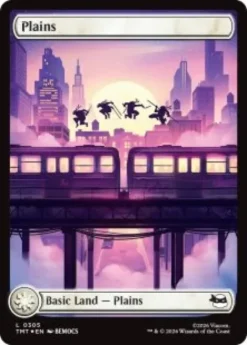 Plains (#305) (surge foil) (full art) - Teenage Mutant Ninja Turtles