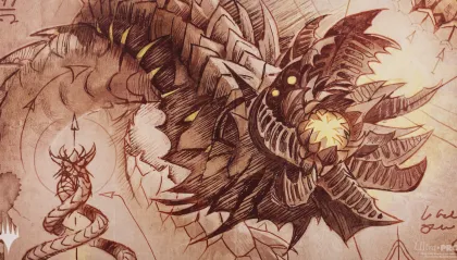 Playmat The Brothers' War - Schematic Wurmcoil Engine
