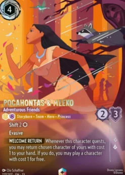 Pocahontas & Meeko, Adventurous Friends (foil) (borderless) - Attack of the Vine!