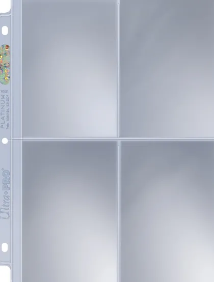4 Pocket Pages Top Loading Clear Platinum (25 stuks)