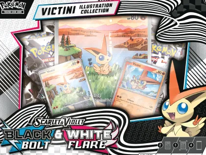 Pokemon - Scarlet & Violet Black Bolt and White Flare Illustration Collection: Victini
