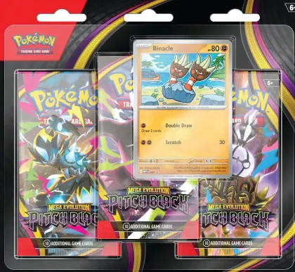 Pokémon: Mega Evolution - Pitch Black 3 Booster Blister: Binacle