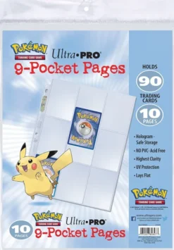 Pokémon 9-Pocket Pages Top Loading Clear (10 stuks)