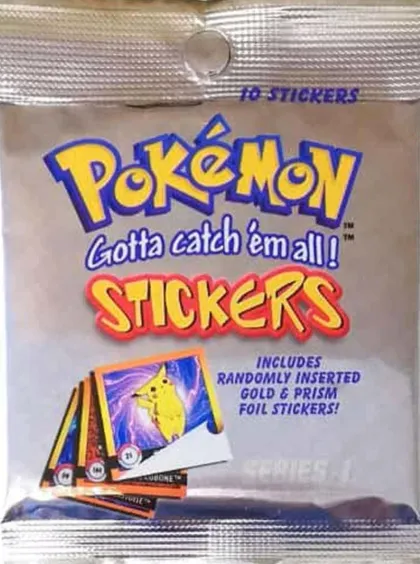 Pokémon Series 1 stickers (1999)