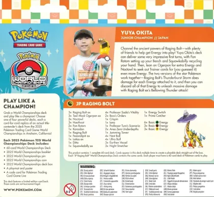 Pokémon - World Championships Decks 2025: JP Raging Bolt