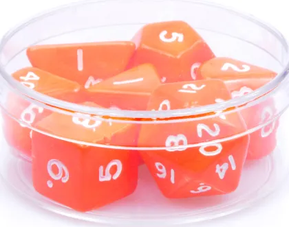 Polydice Set Solid Orange (7-delig)