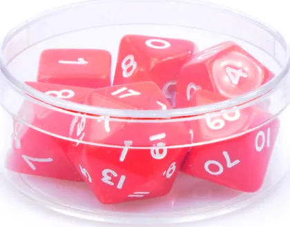 Polydice Set Solid Red (7-delig)