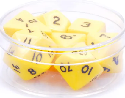 Polydice Set Solid Yellow (7-delig)