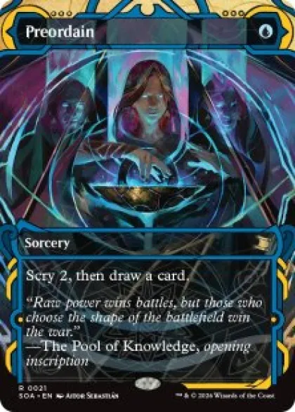 Preordain (#021) (showcase) - Secrets of Strixhaven Mystical Archive