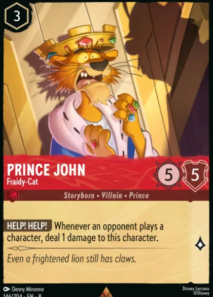 Prince John, Fraidy-Cat (foil) - Reign of Jafar