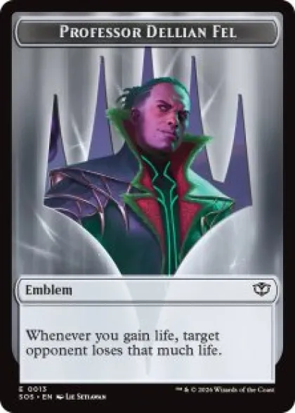 Professor Dellian Fel emblem (foil) - Secrets of Strixhaven