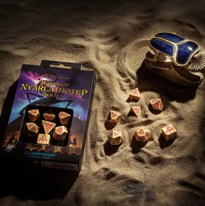 Q-Workshop - Call of Cthulhu RPG Dice Set: Masks of Nyarlathotep (7-delig)