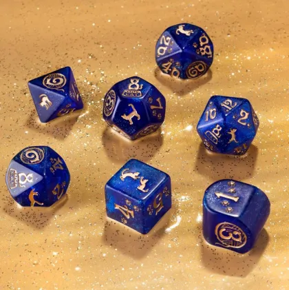 Q-Workshop - Cats Modern RPG Dice Set: Meowster (7-delig)