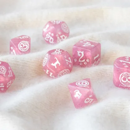 Q-Workshop - Cats RPG Dice Set: Daisy (7-delig)