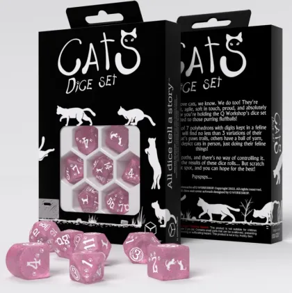 Q-Workshop - Cats RPG Dice Set: Daisy (7-delig)