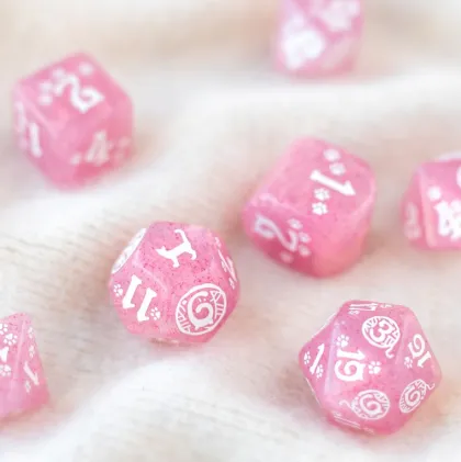 Q-Workshop - Cats RPG Dice Set: Daisy (7-delig)