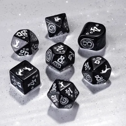 Q-Workshop - Cats RPG Dice Set: Waffle (7-delig)