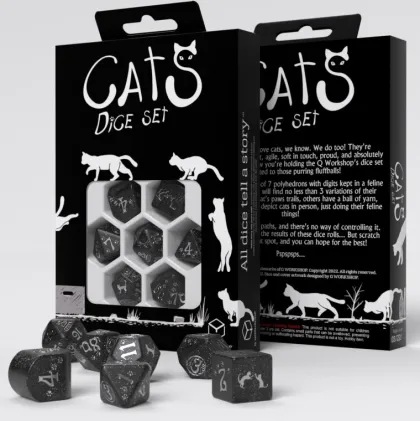 Q-Workshop - Cats RPG Dice Set: Waffle (7-delig)