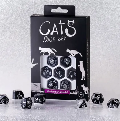 Q-Workshop - Cats RPG Dice Set: Waffle (7-delig)