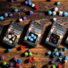Q-Workshop - Classic Runic RPG Dice Set: White & Red (7-delig)