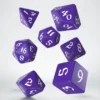 Q-Workshop - Classic Runic RPG Dice Set: Purple & White (7-delig)