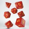Q-Workshop - Classic Runic RPG Dice Set: Red & Yellow (7-delig)