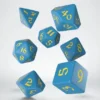 Q-Workshop - Classic Runic RPG Dice Set: Blue & Yellow (7-delig)