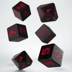 Q-Workshop - Cyberpunk Red: Night City Essential Dice Set (6-delig)