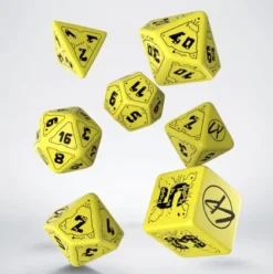 Q-Workshop - Cyberpunk Red RPG Dice Set: Danger Zone (7-delig)