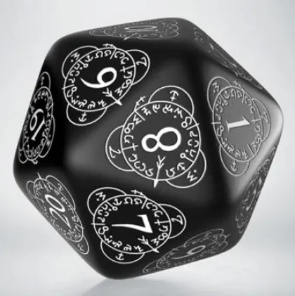 Q-Workshop - D20 Life Counter: Black & White