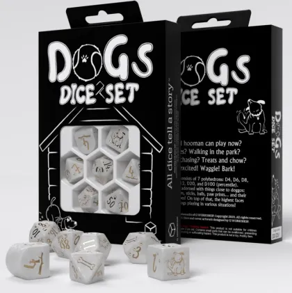 Q-Workshop - Dogs RPG Dice Set: Charlie (7-delig)