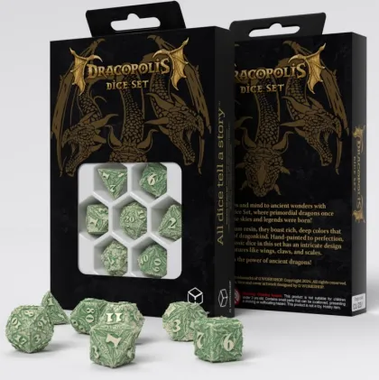 Q-Workshop -Dracopolis RPG Dice Set: The Andean Longneck (7-delig)