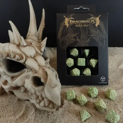 Q-Workshop -Dracopolis RPG Dice Set: The Andean Longneck (7-delig)