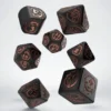 Q-Workshop - Dragons Modern RPG Dice Set: Obsidian (7-delig)