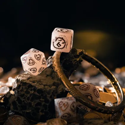 Q-Workshop - Dragons RPG Dice Set: Quartz (7-delig)