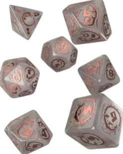 Q-Workshop - Dragons RPG Dice Set: Quartz (7-delig)